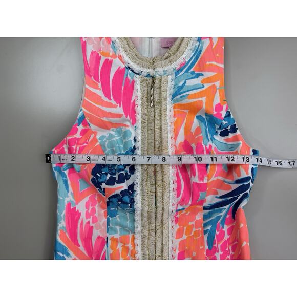 Lilly Pulitzer Alexa Shift Dress 00 Goombay Smashed Tropical Preppy Beachy - Picture 8 of 16